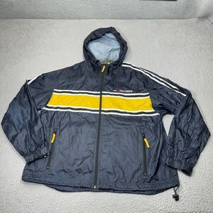 Vintage Tommy Hilfiger Jacket Men Large Blue Athletics 90s Track Full Zip Hooded
